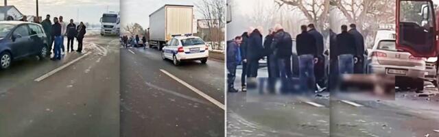 Muškarac nepomično leži na kolovozu: Još jedna saobraćajka na putevima Srbije (VIDEO)