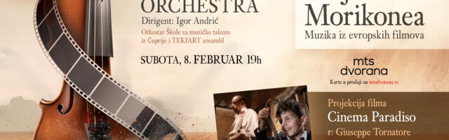Koncert filmske muzike Enija Morikonea i projekcija filma „Cinema Paradiso“ u mts Dvorani