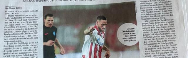 Zvezda se nada velikom pojačanju, kakva najava utakmice, Marko Arnautović je Bog u Austriji: “On je tu”