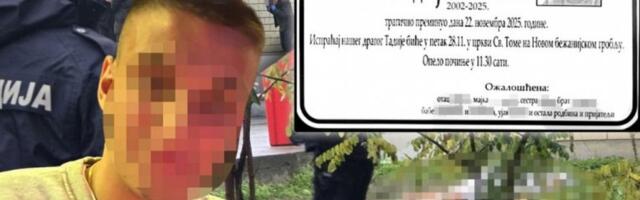 "SINE MOJ, HVALA TI ZA SVE!" Otac ubijeng Tadije objavio njegovu umrlicu uz vapaje koji kidaju dušu: "Kako ću bez mog Čokija…" (FOTO)