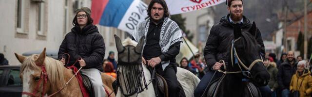 Studentski protest u Novom Pazaru u fotografijama