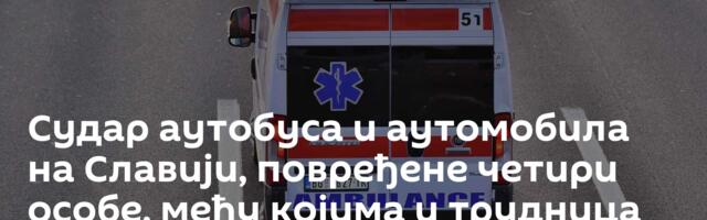 Судар аутобуса и аутомобила на Славији, повређене четири особе, међу којима и трудница