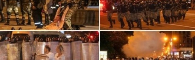 HAOS NA ULICAMA MINSKA! Sukobi demonstranata i policije POSLE LUKAŠENKOVE POBEDE NA IZBORIMA (FOTO)
