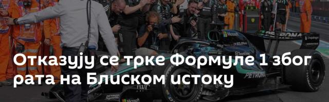Отказују се трке Формуле 1 због рата на Блиском истоку