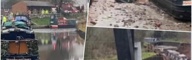 HAOS U ENGLESKOJ Obrušio se ceo plovni kanal, ljudima prete klizišta i poplave! 50 vatrogasaca na terenu, meštani opisali scene užasa: "Prvo se čuo jak zvuk..."