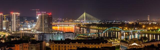 Amazing photo! Lightnings ripping through the sky over Belgrade last night