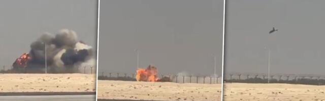 Stravičan pad u Dubaiju: Indijski lovac se srušio usred mitinga, ne zna se sudbina pilota (VIDEO)