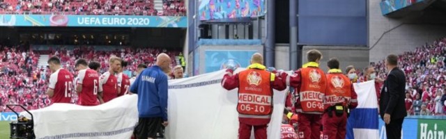 PREKINUT MEČ U KOPENHAGENU! Jezive SCENE, lekari se bore za ERIKSENA! /FOTO/