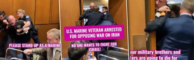 (VIDEO) Bruka! Veteranu SAD slomili ruke zbog Izraela: Haos u Senatu, policija bez milosti prema herojima Amerike