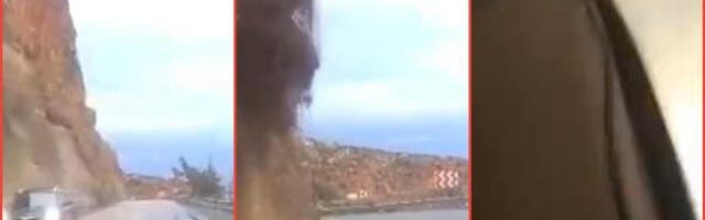 KAMERA U AUTU SNIMILA STRAVIČAN TRENUTAK: Mirno je vozio kada mu se u sekundi BRDO SRUČILO na kola i potpuno ga zatrpalo (VIDEO)