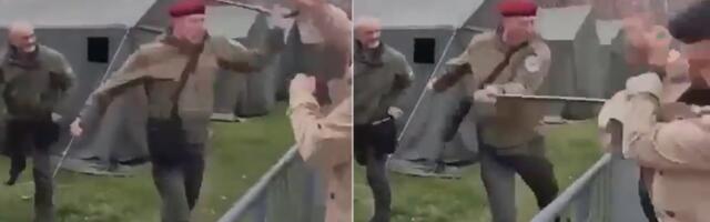 MISLILI SMO DA NE MOGU PASTI NIŽE... Provokator u Pionirskom parku SRPSKOG VETERANA INVALIDA pitao ŠTA MU SE DESILO S NOGOM NA PREDAVANJU (VIDEO)