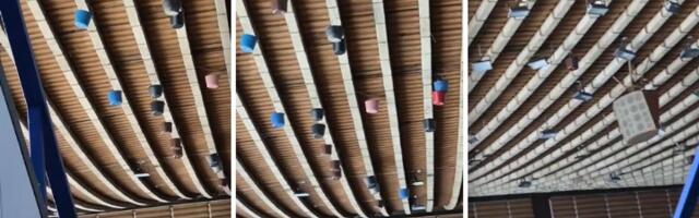 Kofe na plafonu: Kako u Hali Pinki rešavaju problem sa prokišnjavanjem (VIDEO)