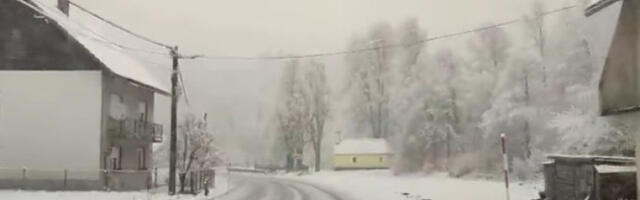 Пола Хрватске паралисано због снега и олује (видео)