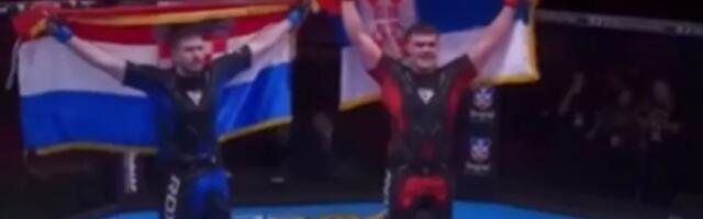 Nezapamćena scena u Beogradu: Srpski i hrvatski MMA borci razmenili zastave i oduševili Balkan