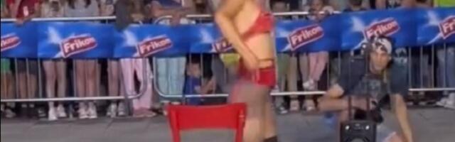 Seksi ples u Leskovcu: Deca u publici (VIDEO)