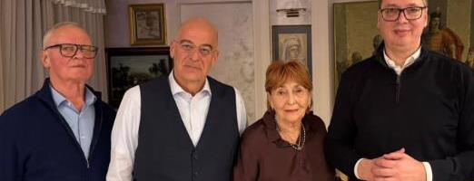 "BILA JE ČAST UGOSTITI VELIKOG PRIJATELJA SRBIJE" Ministar odbrane Grčke posetio dom roditelja Aleksandra Vučića: Upriličeno poznato pravoslavno gostoprimstvo