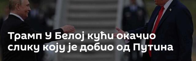 Трамп У Белој кући окачио слику коју је добио од Путина