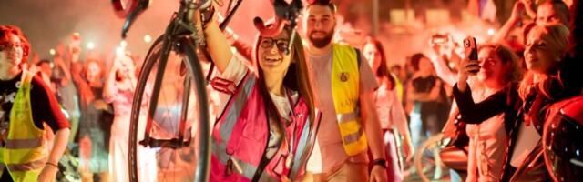 Doček studentkinje Nade koja je vozila bicikl do Strazbura i u njenom rodnom Pirotu 