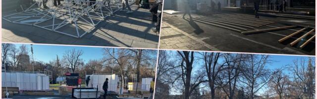 OVAKO SADA IZGLEDA DEO ISPRED SKUPŠTINE GDE JE BIO "ĆACILEND" Šatora više nema, radovi u toku (FOTO/VIDEO)