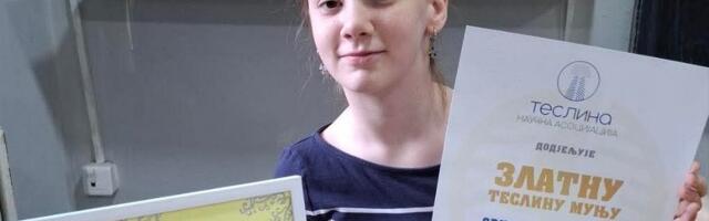 Zlatna Teslina munja za talenat dvanaestogodišnje Srne Milovanović