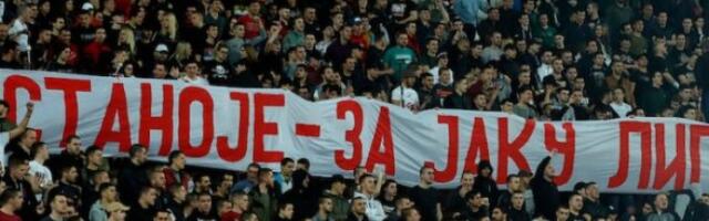 DELIJE PROZIVALE TRENERA PARTIZANA! Ovo je poruka navijača Zvezde za Stanojevića! (FOTO)