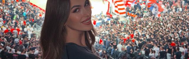 Otac joj igrao za Zvezdu, pa postao legenda crno-belih, sada je ova lepotica uživo gledala crveno-bele u Areni