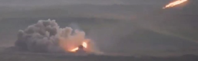 GORI KAVKAZ, MIR NIJE NI BLIZU! Jermenija: Uništen je azerbejdžanski teški raketni lanser TOS-1A! (VIDEO)