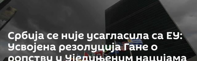 Србија се није усагласила са ЕУ: Усвојена резолуција Гане о ропству у Уједињеним нацијама