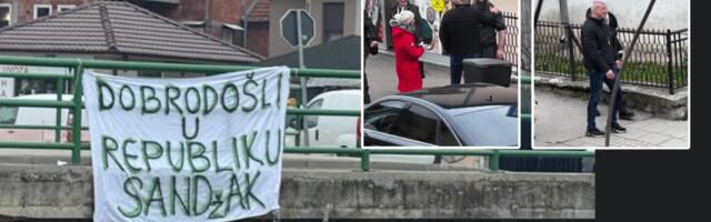 (FOTO) Fijasko u najavi: Blokaderski protest u Pazaru, stigao Bačulov