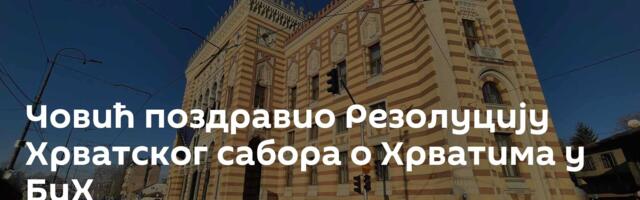 Човић поздравио Резолуцију Хрватског сабора о Хрватима у БиХ
