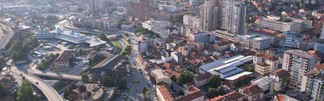 Protesters block court building in the town of Uzice