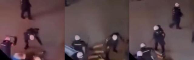 Novi jeziv snimak iz Valjeva: Policija pendreči ljude koji leže na asfaltu (VIDEO)