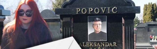 ĆERKI POKOJNOG SAŠE POPOVIĆA URUČENA SPECIJALNA PORUKA NA GROBLJU! Kada je videla o čemu se radi - rasula se u komade!