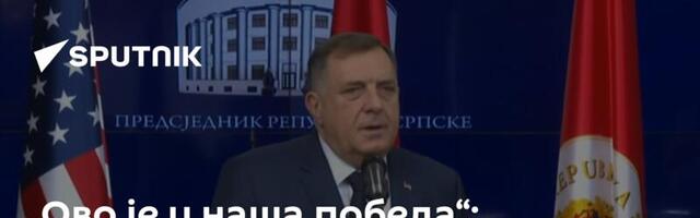 „Ово је и наша победа“: Америчка застава поново у Палати Српске, Додик приредио коктел /видео/