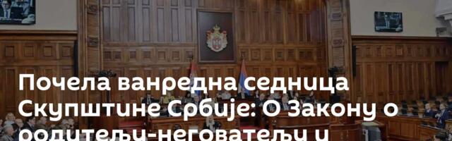 Почела ванредна седница Скупштине Србије: О Закону о родитељу-неговатељу и финансирању странака