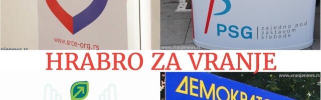 Ovo su odbornički kandidati liste Hrabro za Vranje - SRCE, DS, PSG, Ekološki ustanak