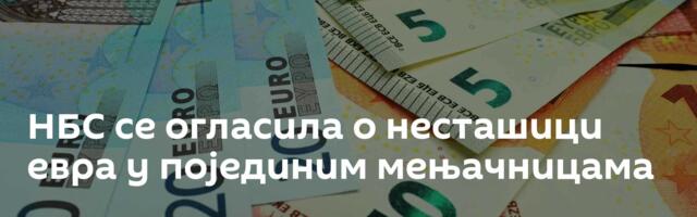 НБС се огласила о несташици евра у појединим мењачницама