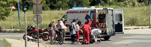 (FOTO, VIDEO) Biciklista oboren u Čačku: Evo kako je došlo do nesreće