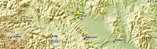 Zemljotres u Srbiji, treslo se kod Čačka