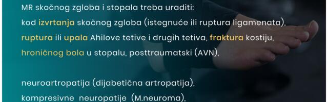 Kada treba uraditi MR kolena, lakta, šake ili skočnog zgloba?