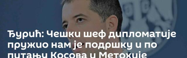 Ђурић: Чешки шеф дипломатије пружио нам је подршку и по питању Косова и Метохије