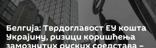 Белгија: Тврдоглавост ЕУ кошта Украјину, ризици коришћења замрзнутих руских средстава – потцењени