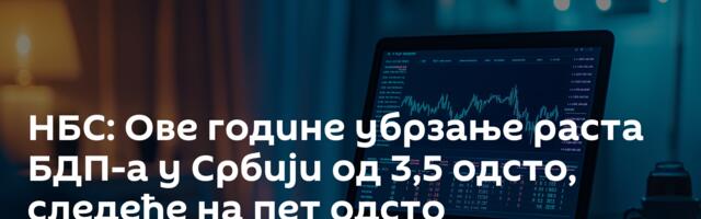НБС: Ове године убрзање раста БДП-а у Србији од 3,5 одсто, следеће на пет одсто