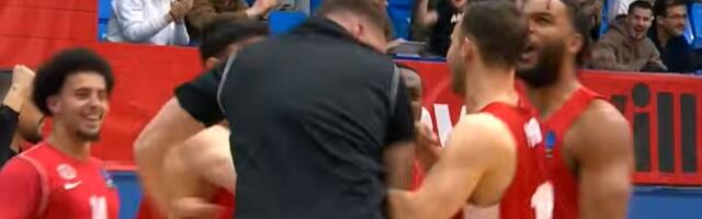 Slavili su koš za pobedu na 5,3 sekunde do kraja, ali je onda viđen šok i slavlje bivšeg igrača Partizana