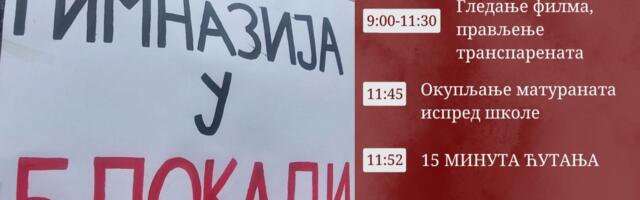 Gimnazijalci u utorak šetaju i prave buku, nastavlja se blokada nastave