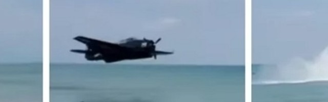 Incident tokom aeromitinga: Avion se srušio u okean pored plaže, koja je bila prepuna ljudi (VIDEO)