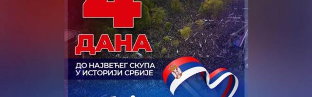 SRBIJA NE SME DA STANE! JOŠ SAMO 4 DANA DO NARODNOG SKUPA "SRBIJA NADE", NAJVEĆEG U ISTORIJI!