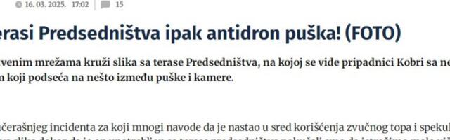 KRAJ LAŽIMA O "ZVUČNOM TOPU": Direktno priznao da se na terasi Predsedništva nalazila antidron puška - tviteraši pozivaju na hapšenje