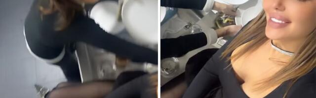 Svastika Veljka Ražnatovića na sudoperu sela u miniću, pa usnimila bezobrazan dekolte, a pored nje...