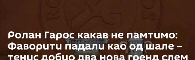 Ролан Гарос какав не памтимо: Фаворити падали као од шале – тенис добио два нова гренд слем шампиона